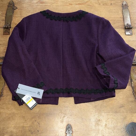 Karl Lagerfeld Deep Purple Jacket with Black Accents - Picture 7 of 7